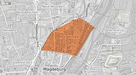 Mietspiegelkarte Magdeburg Alte Neustadt